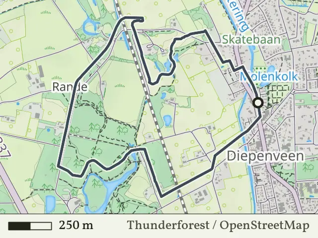 Oranje route vanaf Diepenveen, Salland