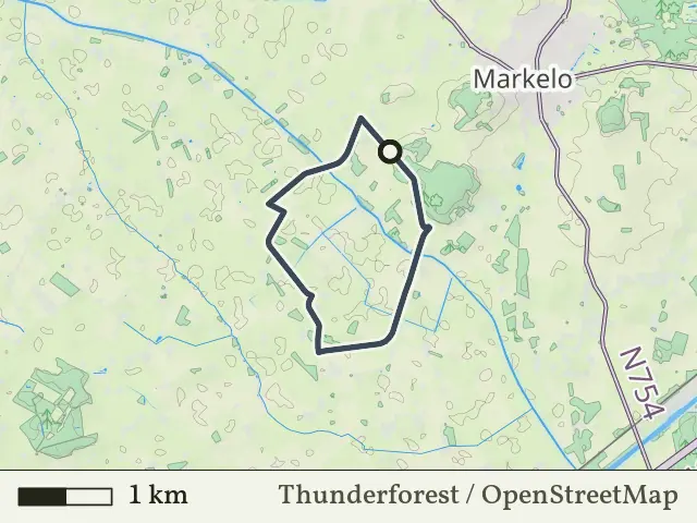 Blauwe route vanaf Kattenberg, Markelo