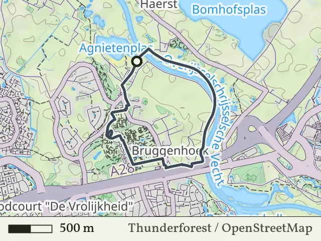 Oranje route vanaf Agnietenberg, Zwolle