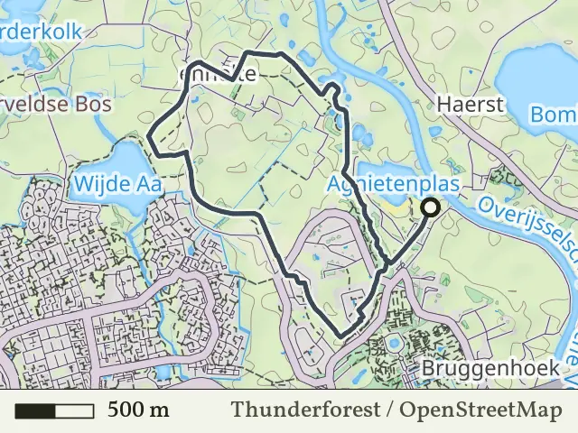 Gele route vanaf Agnietenberg, Zwolle