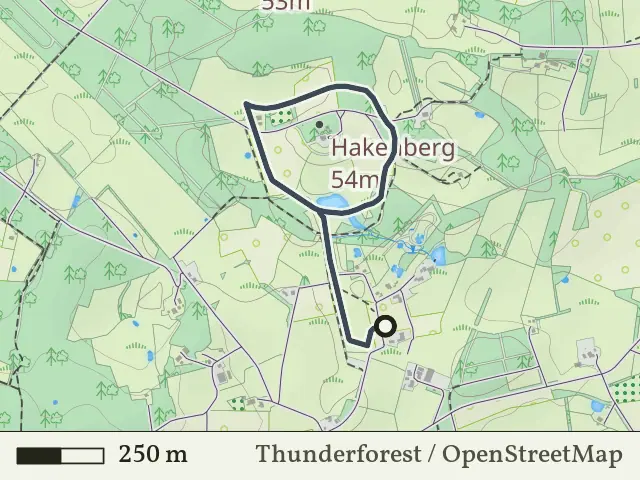 Rode route vanaf Hakenberg, De Lutte