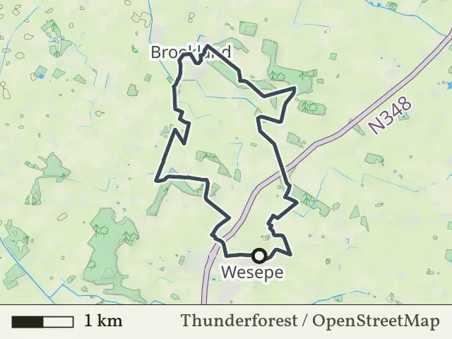 Oranje route vanaf Wesepe, Salland