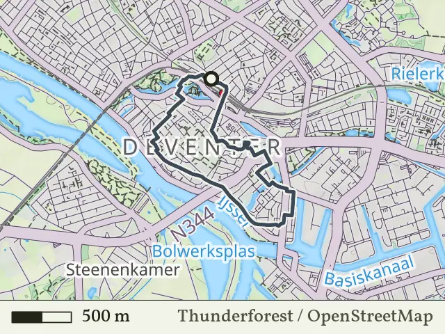 Rode route vanaf Deventer, Salland