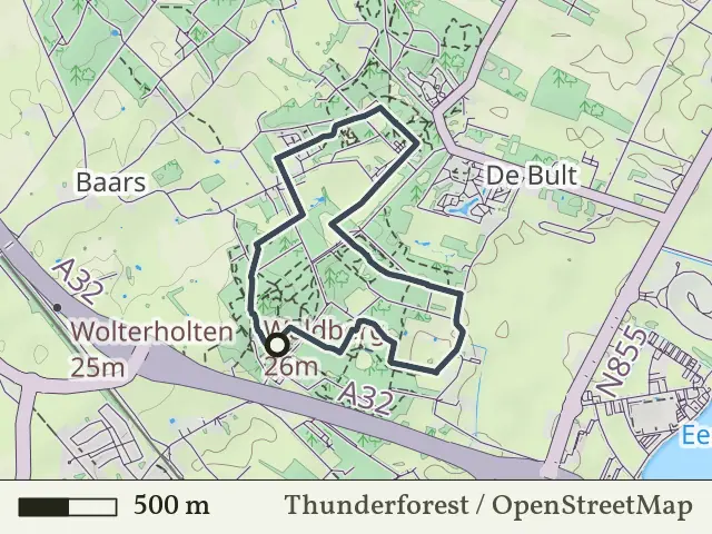 Blauwe route vanaf Woldberg, Tuk