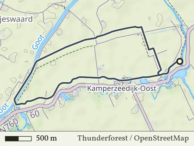 Oranje route vanaf Stoomgemaal Mastenbroek, Genemuiden