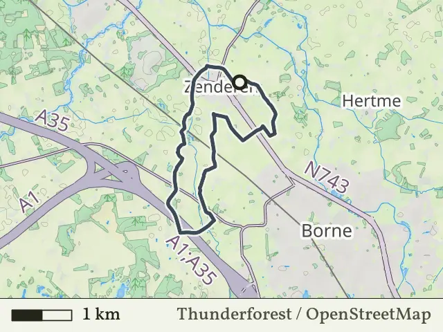 Gele route vanaf Zenderen, Zenderen