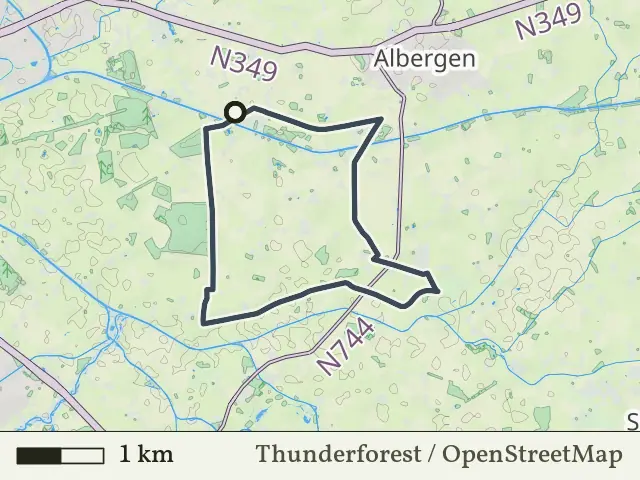 Paarse route vanaf Vossenveen, Albergen