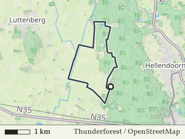 Rode route vanaf Hellendoornse Berg, Haarle