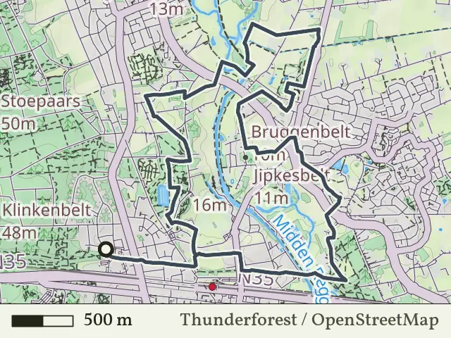 Blauwe route vanaf Het Ravijn, Nijverdal