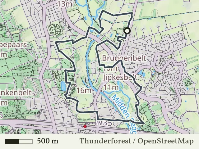 Blauwe route vanaf Hulsen, Hellendoorn