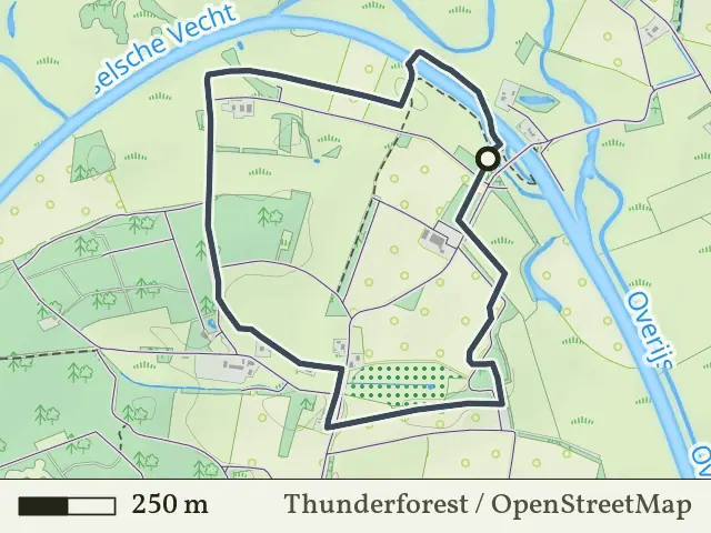 Blauwe route vanaf Stuw Junne, Ommen
