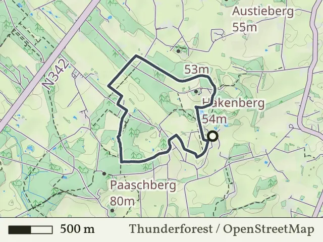 Oranje route vanaf Hakenberg, De Lutte