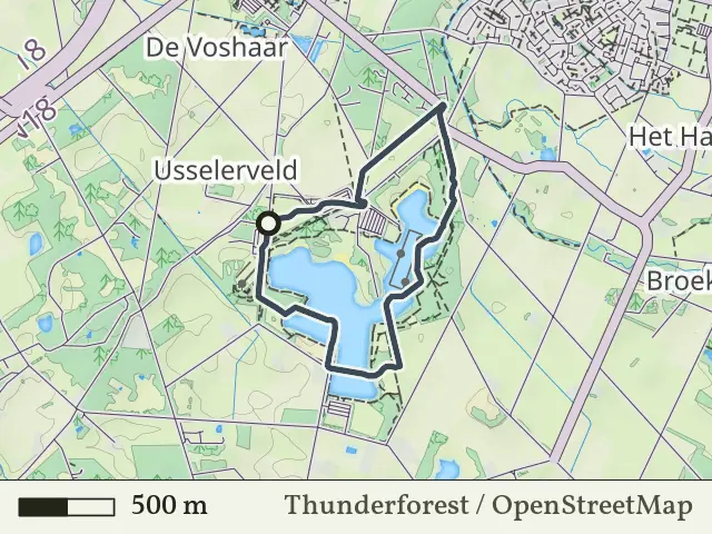 Rode route vanaf Het Rutbeek, Enschede