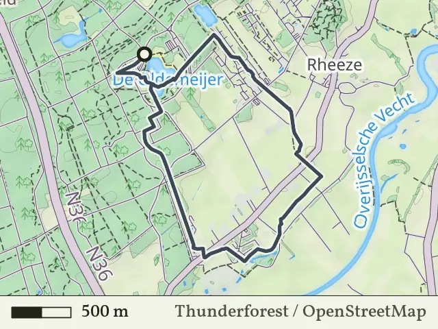Blauwe route vanaf De Oldemeijer, Rheeze