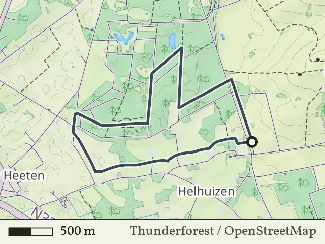 Blauwe route vanaf Helhuizen, Holten