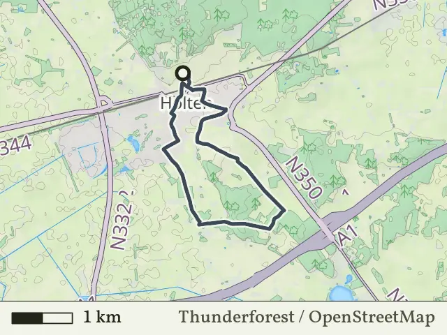 Blauwe route vanaf Holten, Rijssen/Holten