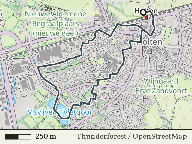 Gele route vanaf Holten, Rijssen/Holten