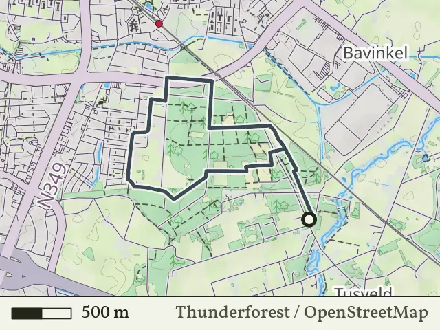 Paarse route vanaf Tusveld, Bornerbroek