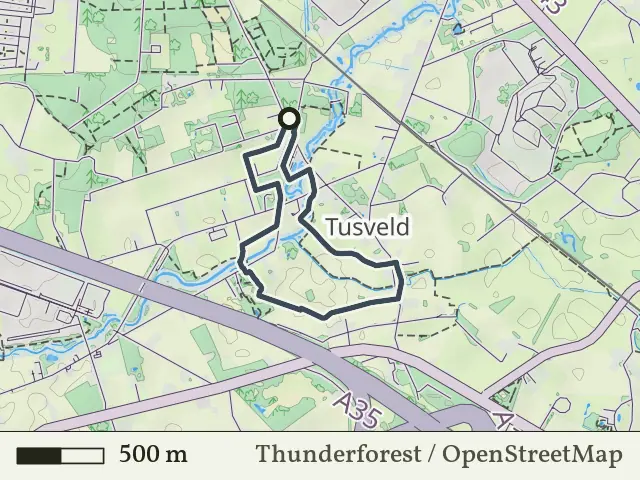 Rode route vanaf Tusveld, Bornerbroek