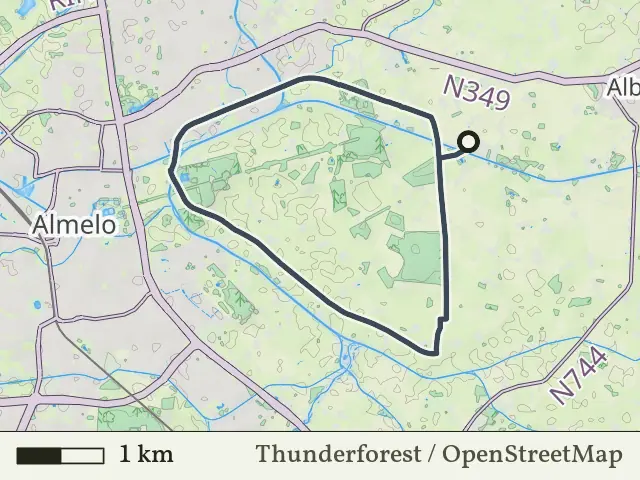 Gele route vanaf Vossenveen, Albergen