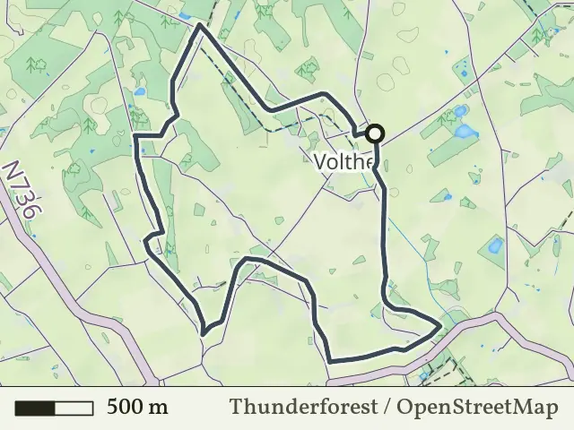Blauwe route vanaf Volthe, Rossum