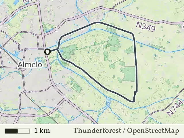 Gele route vanaf Huize Almelo, Almelo