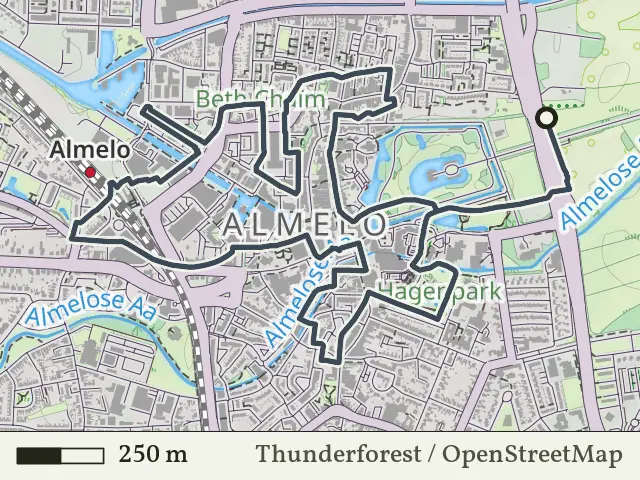 Paarse route vanaf Huize Almelo, Almelo