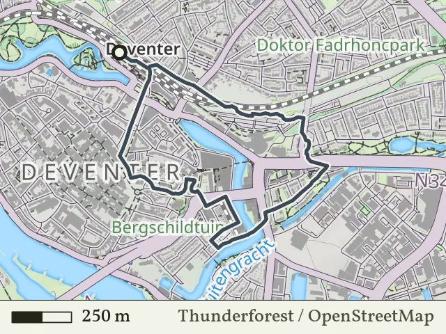 Blauwe route vanaf Deventer, Salland