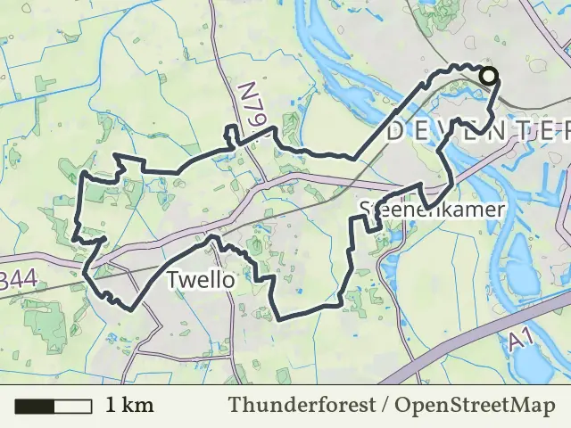 Gele route vanaf Deventer, Salland