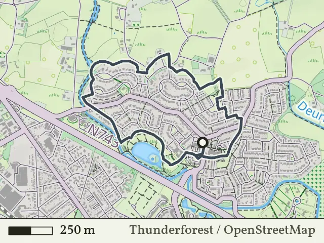 Paarse route vanaf Stroomesch, Borne