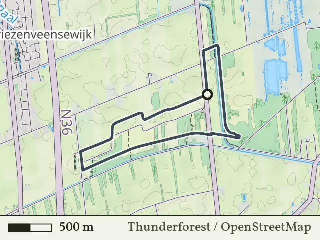 Rode route vanaf Engbertsdijkvenen, Vriezenveen