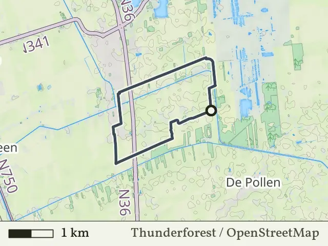 Gele route vanaf Engbertsdijkvenen, Vriezenveen