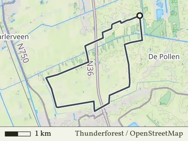 Groene route vanaf Engbertsdijkvenen, Vriezenveen