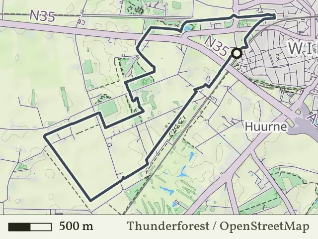 Groene route vanaf Huurne, Wierden
