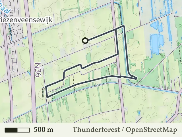 Rode route vanaf Bakkershoopvenen, Westerhaar-Vriezenveensewijk
