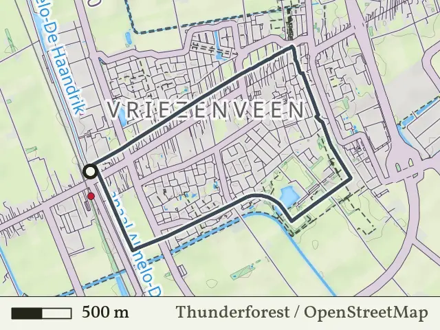 Rode route vanaf Bovenkuilen, Vriezenveen