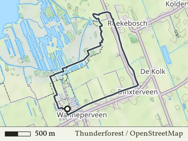 Rode route vanaf Wanneperveen, Weerribben-Wieden