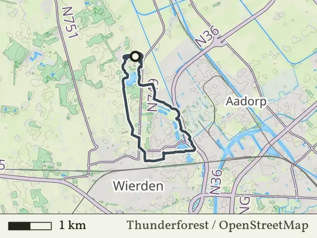 Blauwe route vanaf Het Lageveld, Wierden