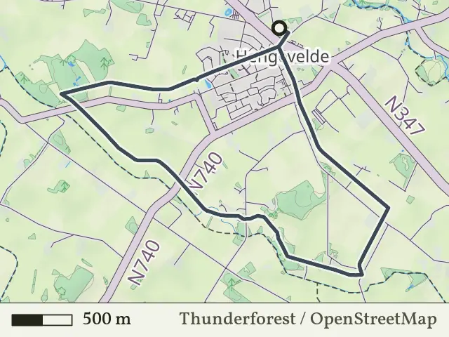 Oranje route vanaf Hengevelde, Hof van Twente