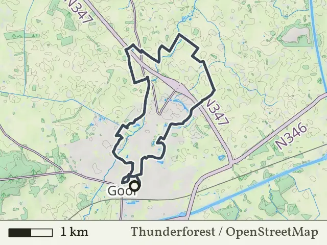Paarse route vanaf Goor, Hof van Twente