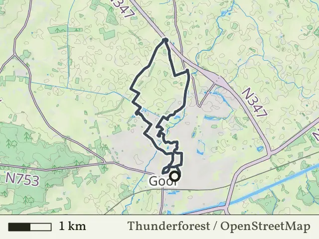 Rode route vanaf Goor, Hof van Twente