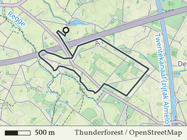 Paarse route vanaf Enterbroek, Enter