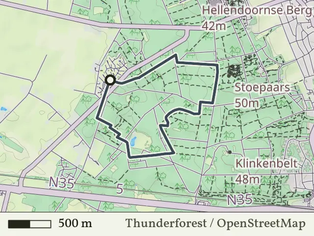 Blauwe route vanaf Hellendoornse Berg, Haarle